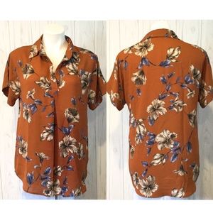 Soft Surroundings Floral Tunic Top Blouse S